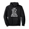 Pet My Beagle and Vote Republican Fun Patriotic Quote Pullover