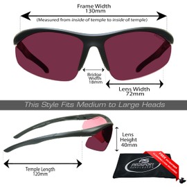 proSPORT Polarized Sunglasses Dark Rose lens Unbreakable Light-weight TR90 Frame