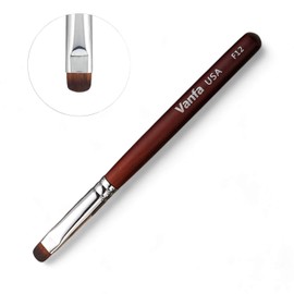 Vanfa French Brush for Nails, Gel Nail Brush, Clean up brush, Nail Art Brush Kolinsky Hair (V12 - Pack of 2)