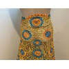 wowfabric4less123 GOLD ORANGE BLUE Rhinestone Beads Lace Fabric 50” Width