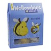 Wollowbies Bee Crochet Kit: Instructions and Material for a Bee to Crochet Yourself. With Wooden Button and Fabric Labels for Customising. Finished Model Approx. 7 cm