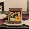 Wooden Jewelry Box,Small Wooden Box with Velvet Lining (Horse Design