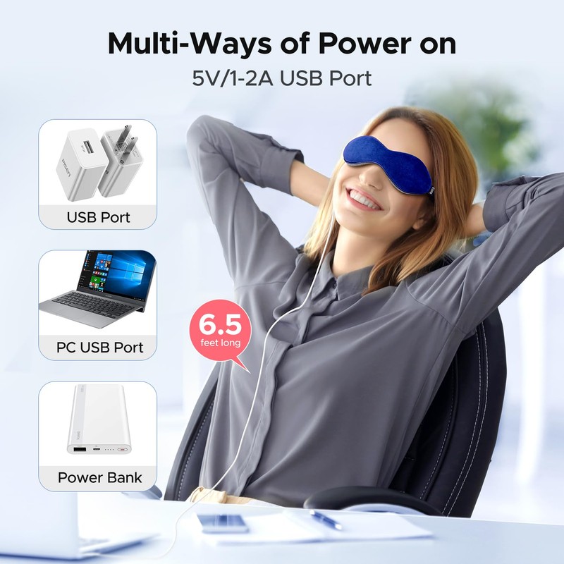 Ezona Heated Eye Mask, Warm Eye Compress Mask for Dry