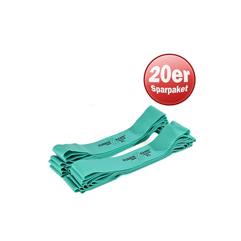 Pack of 20 Rubber Bands XL – Medium Green Training