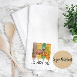 JXGZSO La Bella Vita Kitchen Towel Italy Lover Gift Italian Dish Towel Tea Towel Italian Housewarming Gift (CA La Towel)