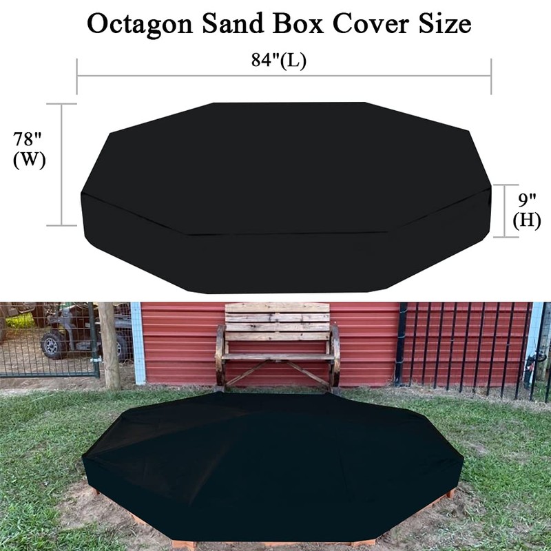 Cozzka Upgraded Outdoor Octagon Sand Box Cover Heavy Duty Waterproof