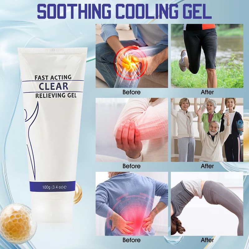 Soothing Cooling Gel 100g,Relieve Muscle Tension,Sports Soothing Cooling Body Care,Cooling