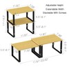 Expandable Kitchen Cabinet Organizer Shelves – Stackable Adjustable Metal and
