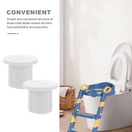 VICASKY 3pcs Kids Training Potty Toilet Ladder Screw Replacement Kit, Plastic Toilet Seat Ladder Fastener Bolts Screws for Bathroom White