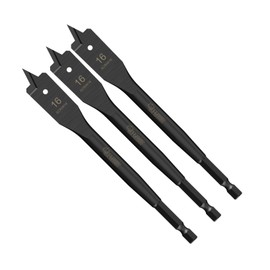 3 x SabreCut SCRIW16_3 16mm x 152mm Impact Rated Flat Wood Spade Bits Compatible with Bosch Dewalt Makita Milwaukee and Many Others