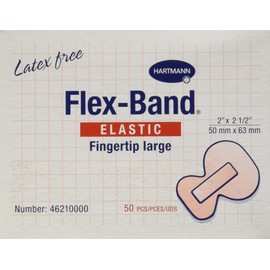 Hartmann-14418 Flex-Band Fabric Adhesive Bandages, Fingertip, 2" x 2 1/2", 50