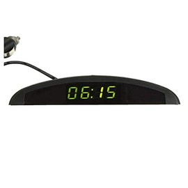 Car Auto Digital LED Electronic Time Clock + Thermometer + Voltmeter 3 in 1 12V with LCD Screen Display for Car Interior