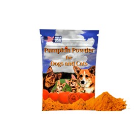 100% Pumpkin for Dogs/Cats, U.S.A. Dried Pumpkin Powder Fiber Supplement, Diarrhea/Constipation Fix, 12 Servings, 1 Ounce Trial Packet
