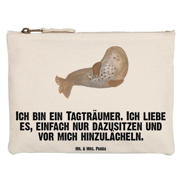 Mr. & Mrs. Panda Make Up Bag Seal Laughing, White,