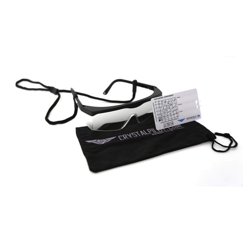 Crystal Pilot IFR Certified Fog goggles with adjustable strap and