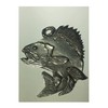 Blue Gill fish fine pewter Christmas Ornament Made in USA.