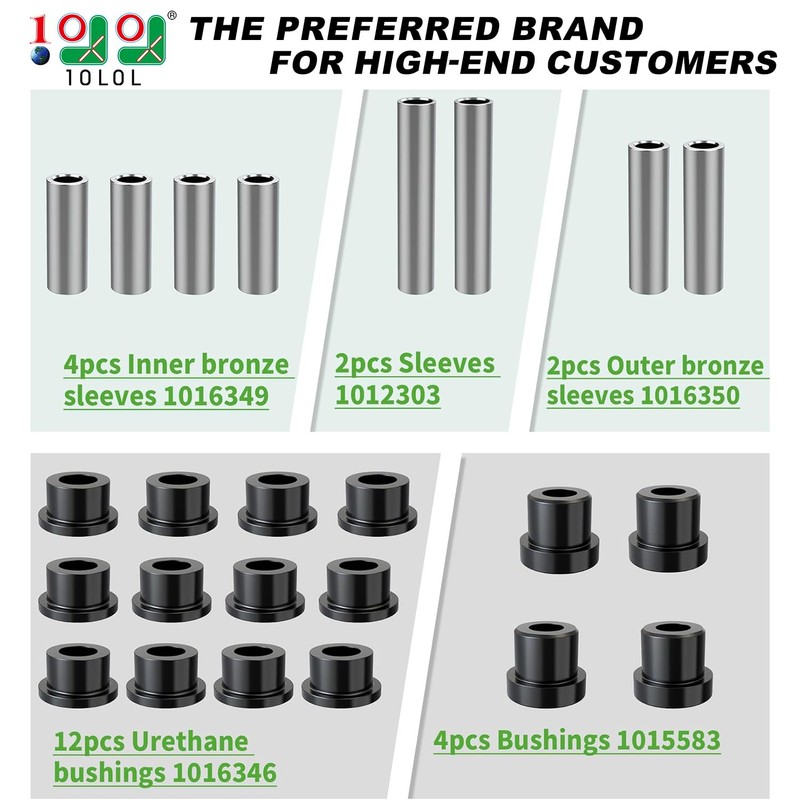 10L0L Front Leaf Spring & Upper A Arm Bushing Kit