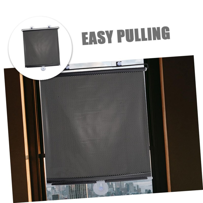 BIUDECO Space-Saving Retractable Window Shades Window Privacy Suction Cup Roller