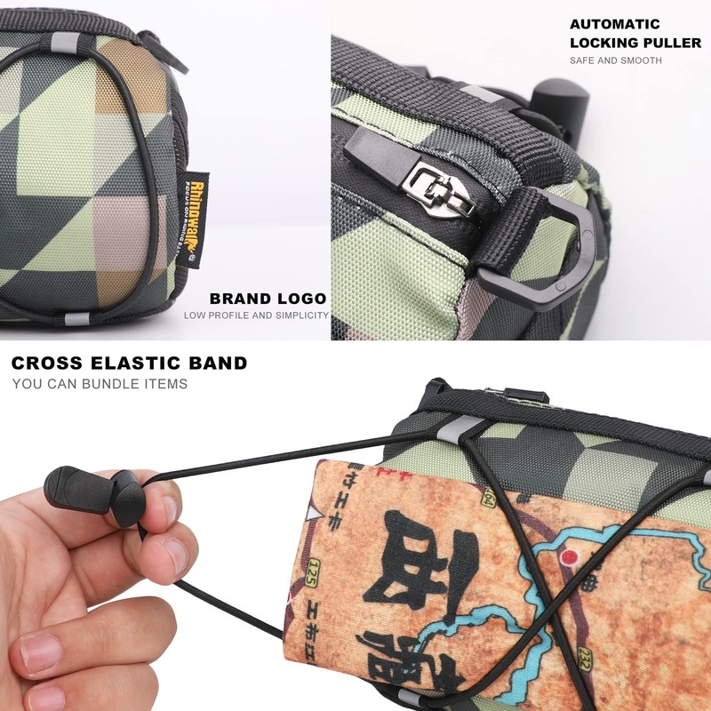 Rhinowalk Bike Handlebar Bag, Bicycle Front Bag Shoulder Bag Storage