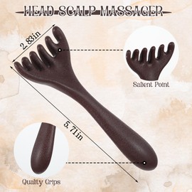LLOUSSAK 2 Pcs Wooden Scalp Massager for Stress Relax, Protable Head Massager Scalp, Wood Head Scalp Scratcher Massage Tool, Wood Scalp Massage Comb for Stress Reduction