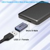 QIANRENON 10Gbps USB A Female to USB 3.0 Micro B