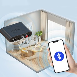 Bluetooth 5.3 Audio Receiver Wireless RCA Bluetooth Adapter for Stereo Wireless Audio Receiver//USB Flash Drive/NFC One-Touch Connection for Car Speakers and Headphones