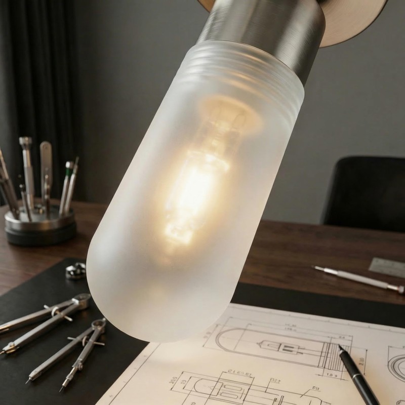 LIFEHIM G9 Glass Bulb Cover, Frosted Borosilicate Light Shade Replacement,