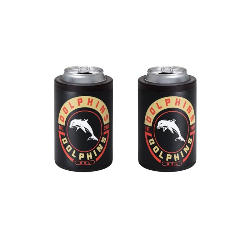 Redcliffe Dolphins NRL Rugby League Insulated Can Cooler with Lid