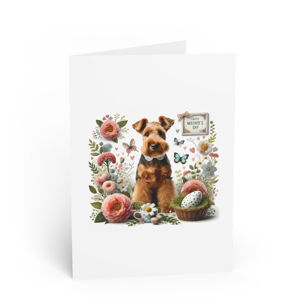 DistinctInk Greeting Card/Note Card - Welsh Terrier Mother's Day -