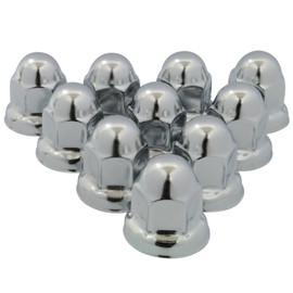 RoadPro RP-33SS10 33mm Stainless Steel Flanged Lug Nut Cover, (Pack of 10)