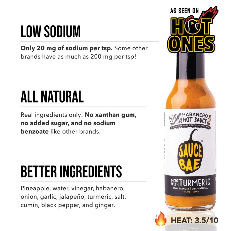 Sauce Bae - Skinny Habanero Hot Sauce, 5 fl oz