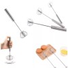 TIKA Semi-Automatic Egg Whisk – Stainless Steel Hand Push Beater