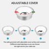 10-Pack Cable Grommet Desk, Cable Pass-Through, 60mm Plastic Cable Cover