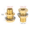 QWORK 1/4 Bulkhead Brass Pipe Fitting Anchor Coupling, 4 Pcs