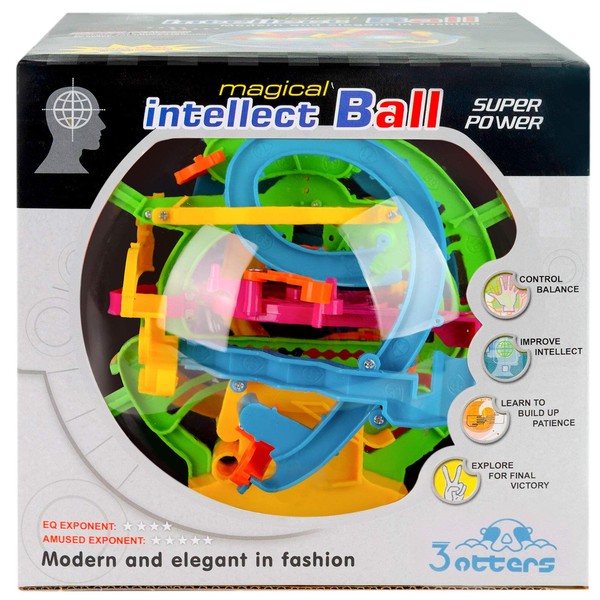 3 otters 3D Puzzle Ball, 138 Obstacles Maze Ball Interactive