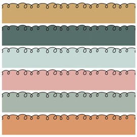 FYSUIMU 60 Pcs Bulletin Board Borders Colorful Boho Squiggles Self-Adhesive Border Trim Sticker Decals for Back to School Home Classroom Party Wall Decoration