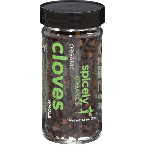 Spicely Organic Cloves Whole 1.10 Ounce Jar Certified Gluten Free