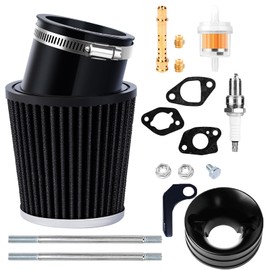 Automost 212cc Upgraded Air Filter Adapter Kit for Predator 196cc 212cc for Baja Motorsports MB165 for Coleman BT200X CT200U KT196 6.5Hp Clone Engine Mini Bike Go Kart -Black