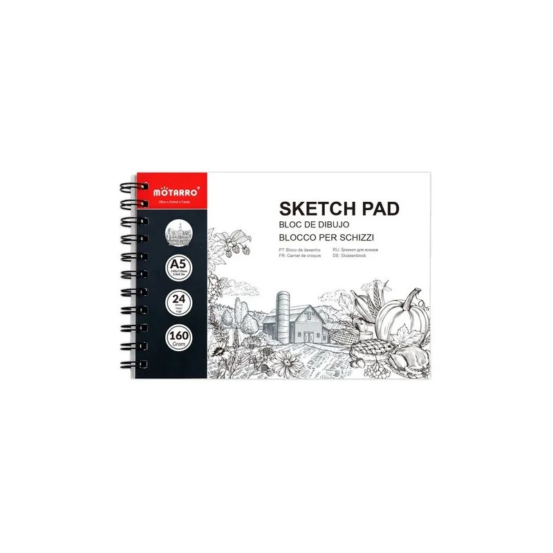 Sketchbook Cuaderno De Boceto Block De Dibujo 24hoja A5 160g