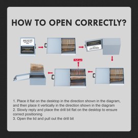 MACXCOIP Cobalt Number Size Drill Bit Set, 60Pcs M35 High Speed Steel Jobber Length Drill Bit Kit for Hardened Metal, Stainless Steel, Cast Iron, Wood and Plastic, with Index Storage Case, #1-60