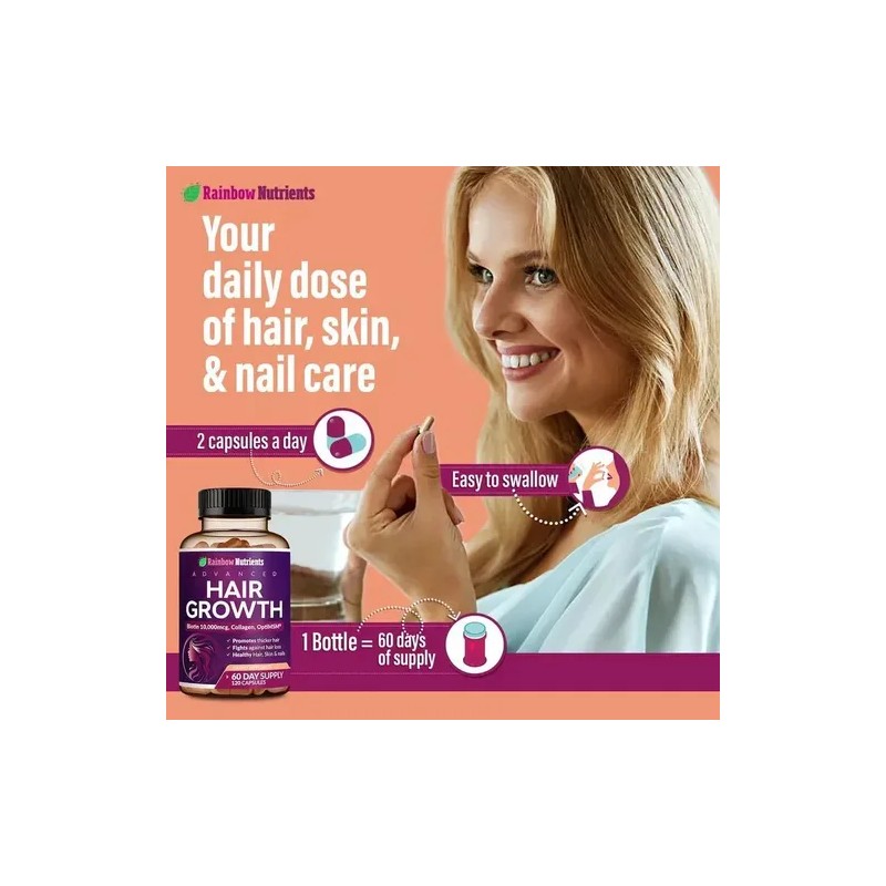 24-in-1 Advanced Hair Growth Vitamins Stops Hair Loss