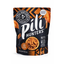 Pili Hunters Wild Sprouted Pili Nuts - Raw Cacao & Organic Coconut Sugar - Paleo & Vegan Keto Snack for Low Carb Energy - Gluten & Dairy Free Superfood - Non-GMO - As Seen on Shark Tank - (16 oz Bag)