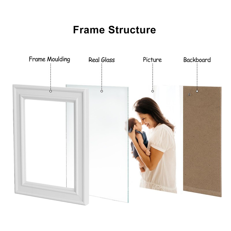 Tamolus 4x6 Double Horizontal Hinged Picture Frame Folding Photo Frame