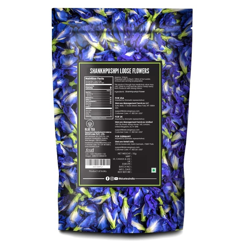 BLUE TEA - Shankhpushpi Flower Tea - 10 gms| herbal