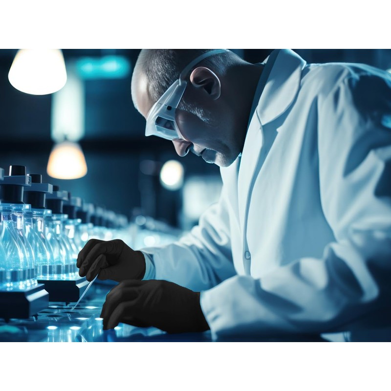 Nitrilhandschuhe puderfrei schwarz black Tiga 100 Stück Größe: Medium Einmalhandschuhe