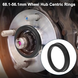 TUCKBOLD 68.1mm to 56.1mm Car Wheel Hub Centric Rings Black Polycarbonate Wheels Center Shaft Shock Absorbing Hubrings 4 Pcs