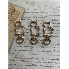 Cat Shape Bag Charm, 3 Pieces, Key Chain Processing, Design, Metal Fittings, For Bags, Prescription Activity, Goods, Cat