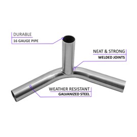 Canopy Fittings Frame Set 1-3/8" High Peak Connectors 3 Way, 4 Way Set 3/Pack, Carport Frame Shed Shelter, Without Poles (3-Way)