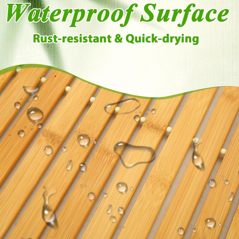 LDHHYH 2 Pack 16 x 24 Inch Wooden Bath Mat