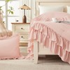 Andency Blush California King Comforter Set(104x96Inch), 3 Pieces Farmhouse Shabby